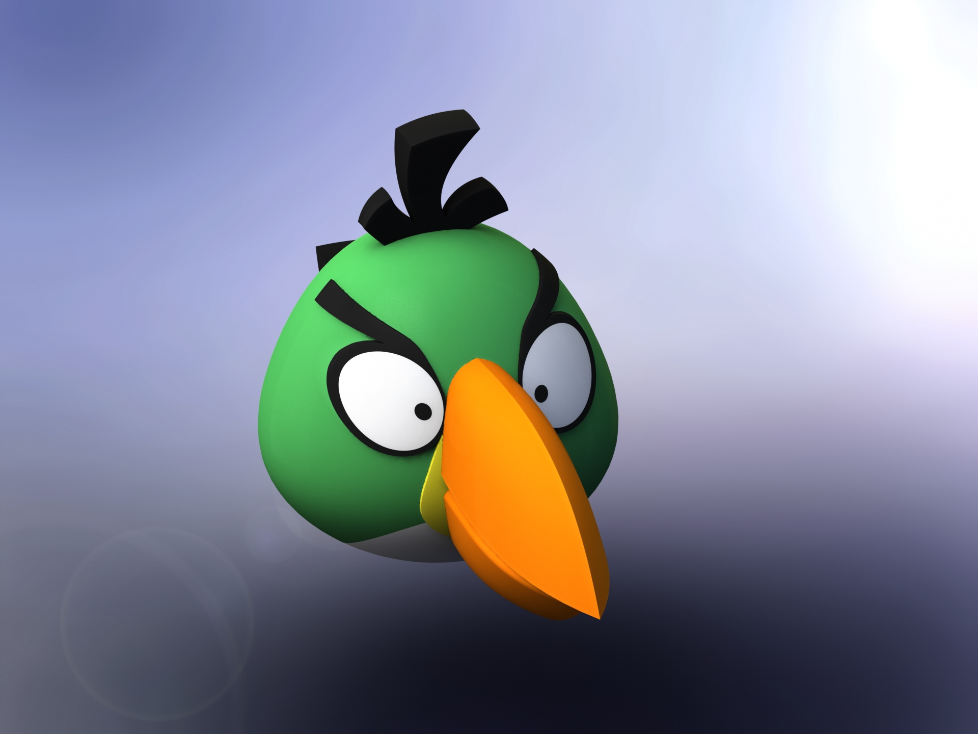 Here is a rendering of Hal, The Boomerang Bird of Angry Birds made in Solid...